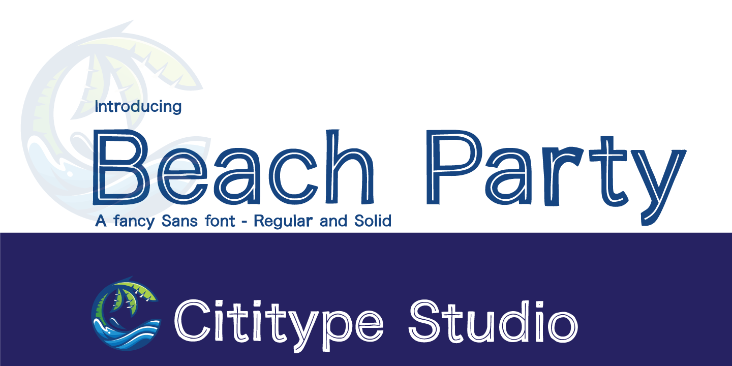 Пример шрифта Beach Party